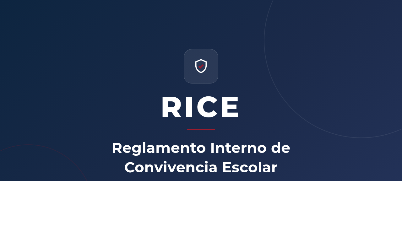 RICE — Reglamento Interno de Convivencia Escolar