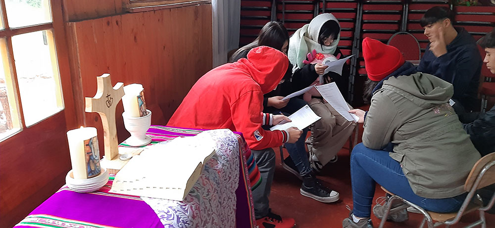 Jóvenes 2 medio B en su jornada