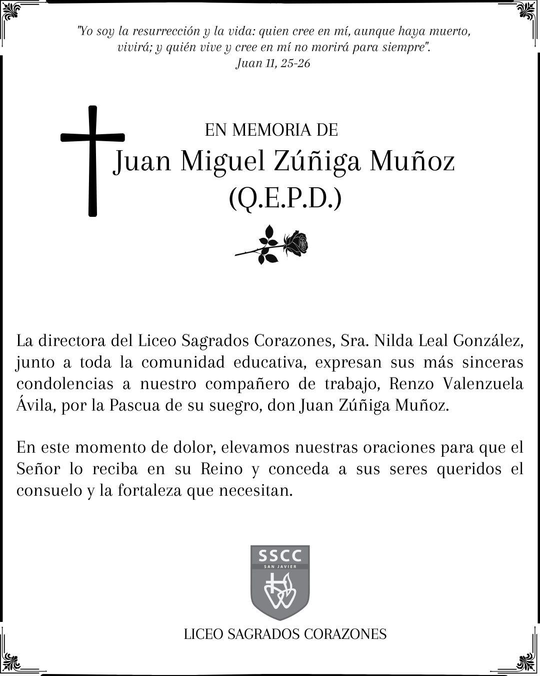 En memoria de Miguel Zúñiga (Q.E.P.D)